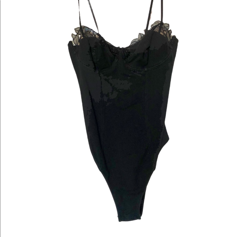 victorias secret black lingerie one piece